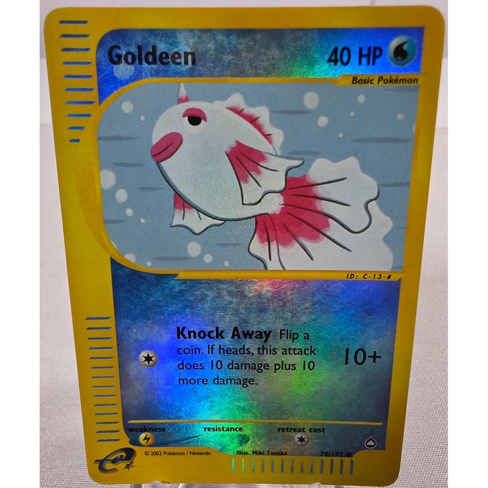 Goldeen Reverse Foil Pokemon e-Card Series Aquapolis 78/147 - 2002 NM